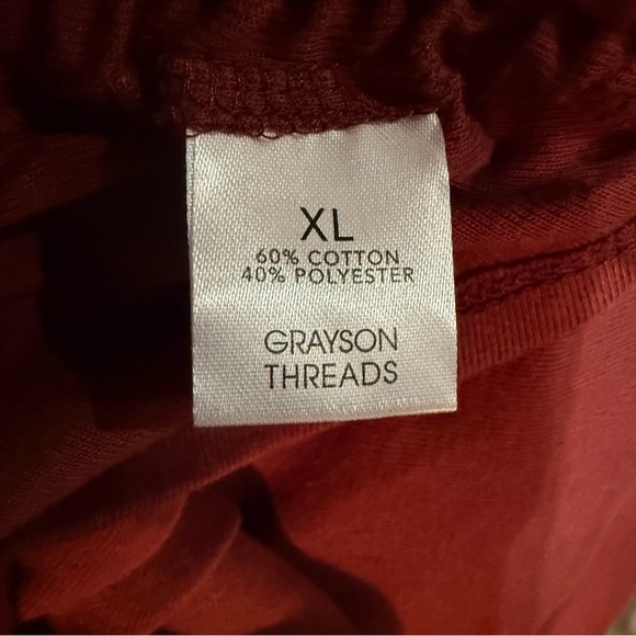 GRAYSON/THREADS Burgundy Star Long Sleeve Blouse size: XL Girls - Picture 5 of 9